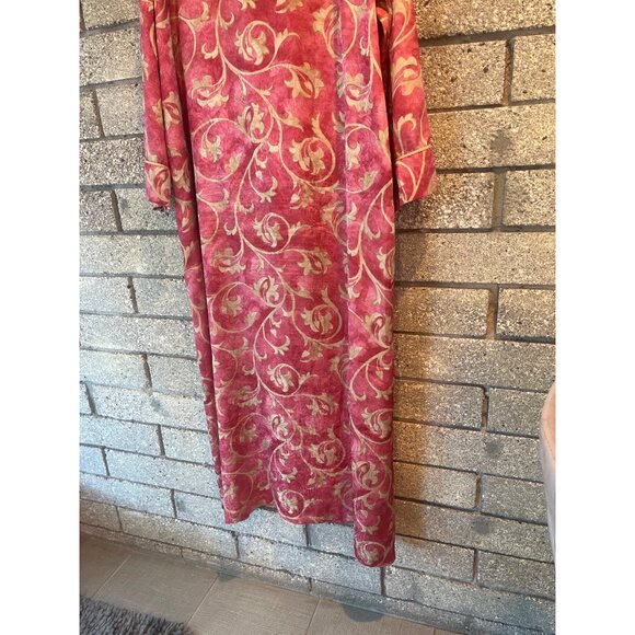 Mary McFadden Saks Fifth Avenue Vintage Velvet Floral Maxi Dress M - Picture 8 of 9